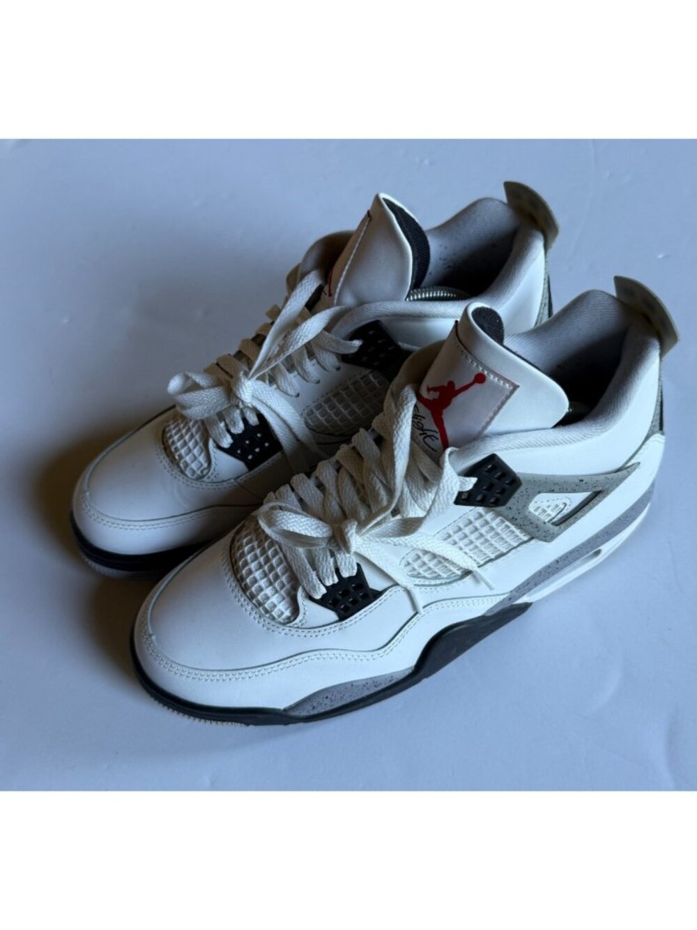 Nike Air Jordan 4 Retro White Cement Sneakers - Men s Size 10 - FV5029-100